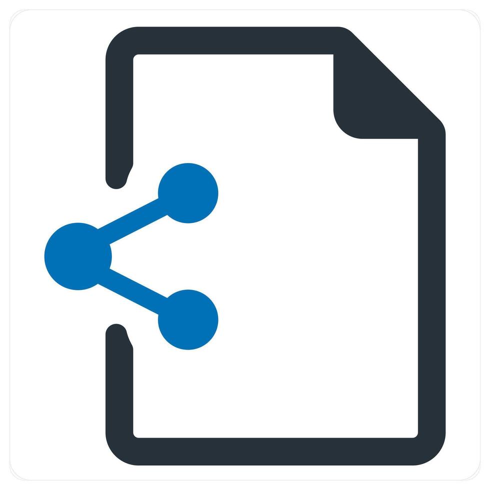 sharing and send file icon concept in blue color vector