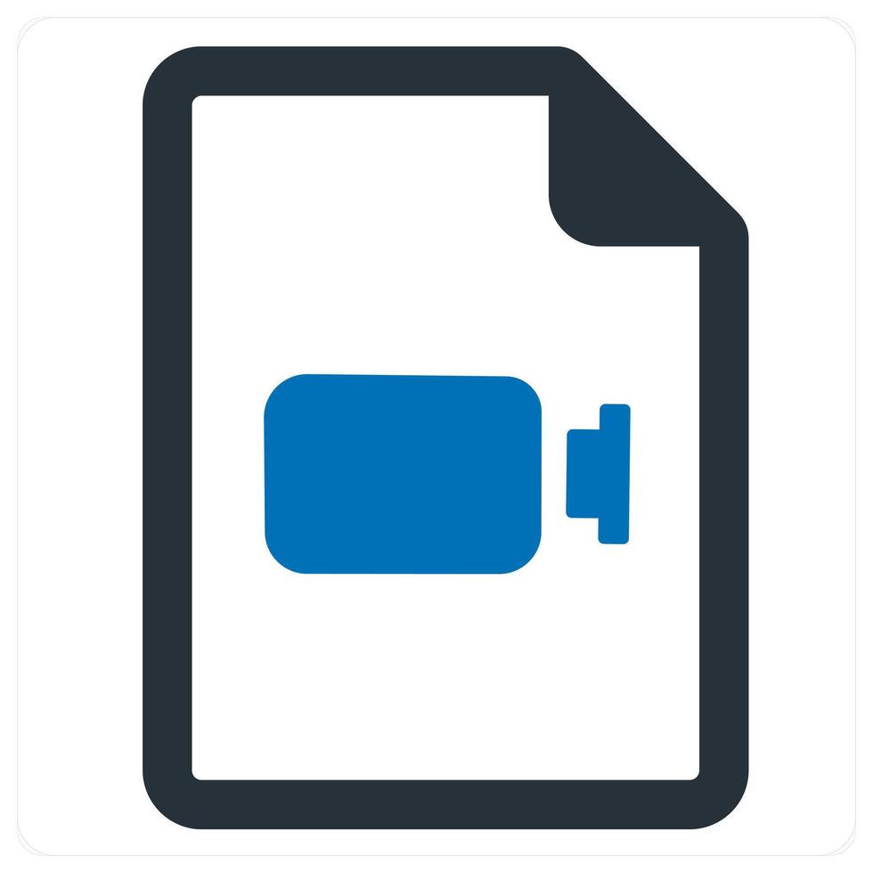 and film icon concept in blue color vector