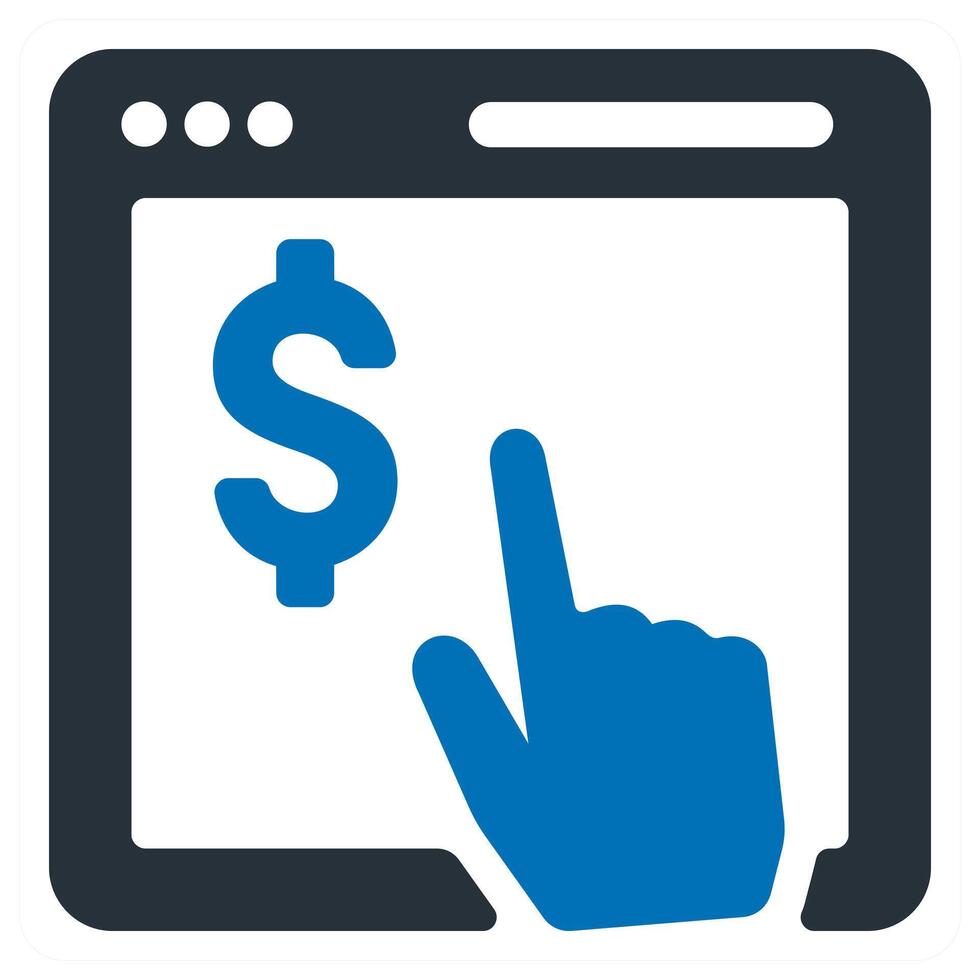 Pay Per Click in blue color vector