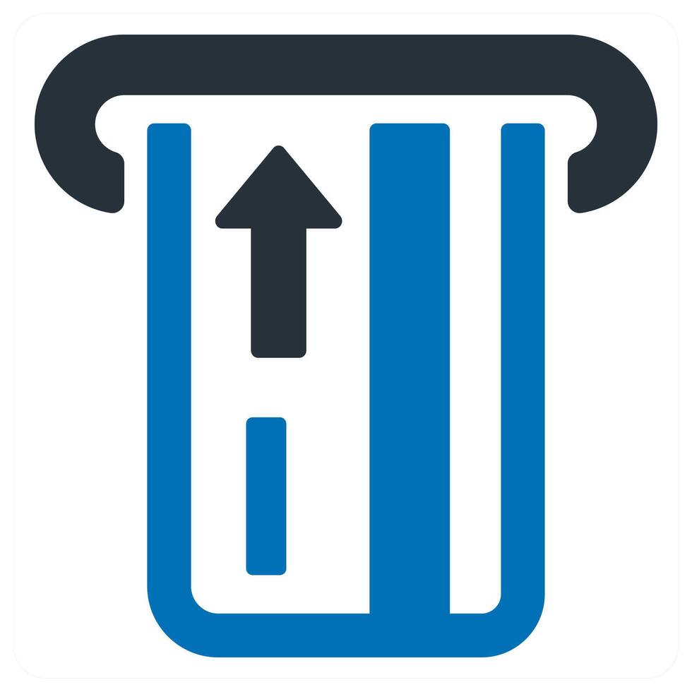 Insert Card and card icon concept in blue color vector