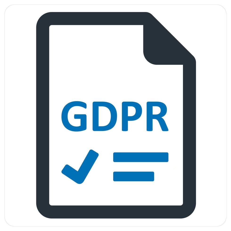gdpr and data privacy icon concept vector