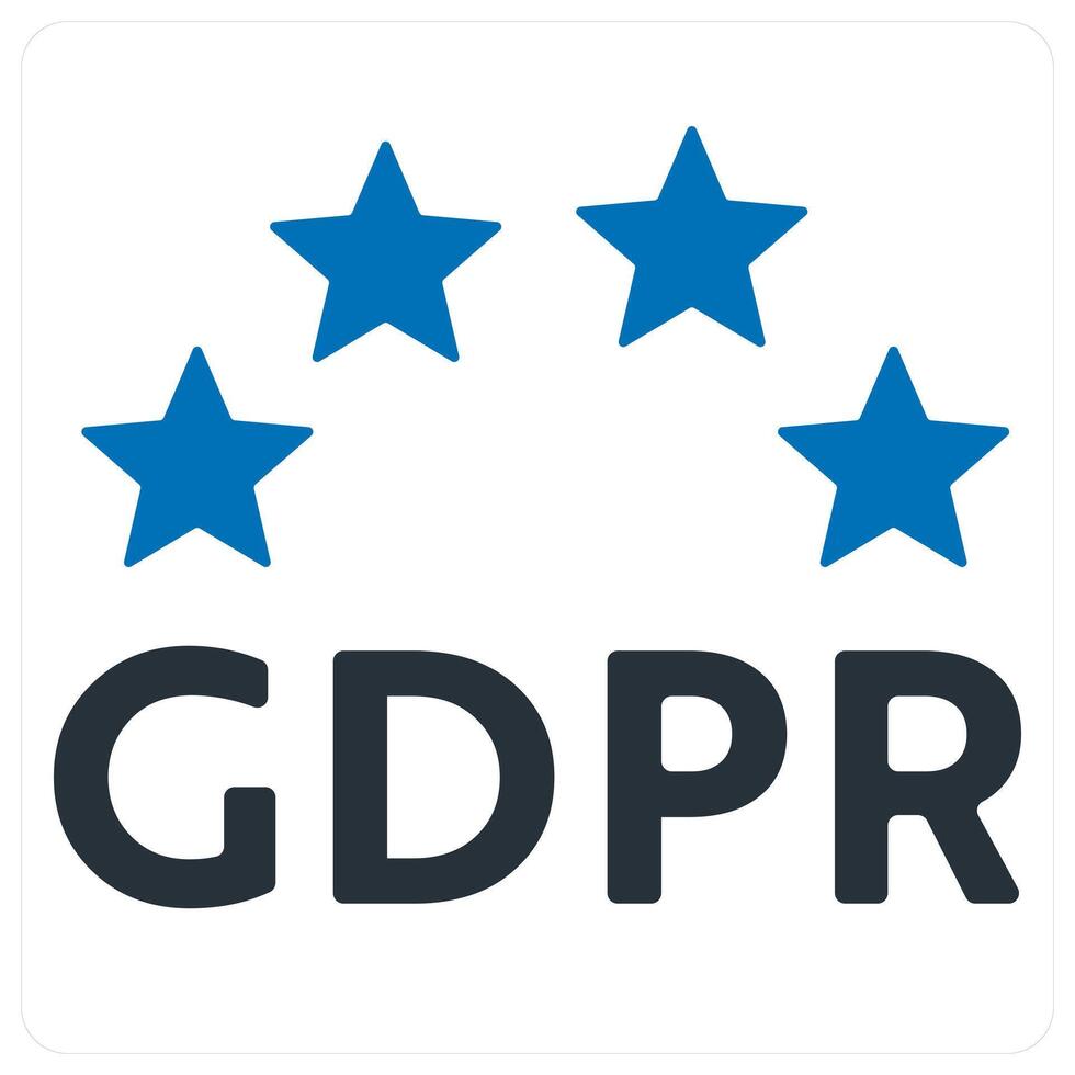gdpr and data icon vector