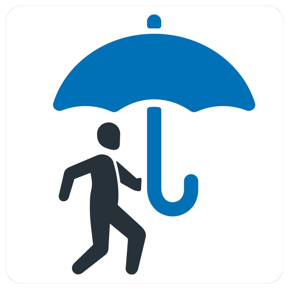 Insurance liability icon concept in blue color vector