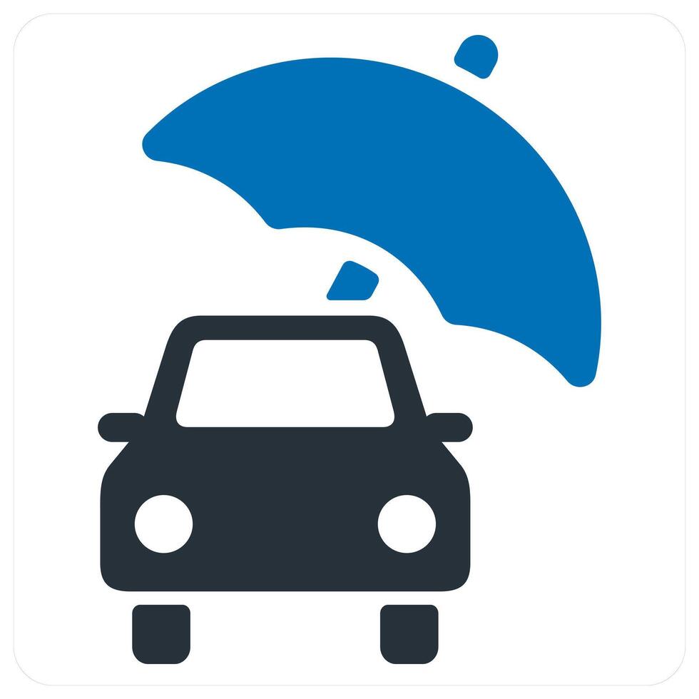 Vehicle Insurance icon in blue color vector