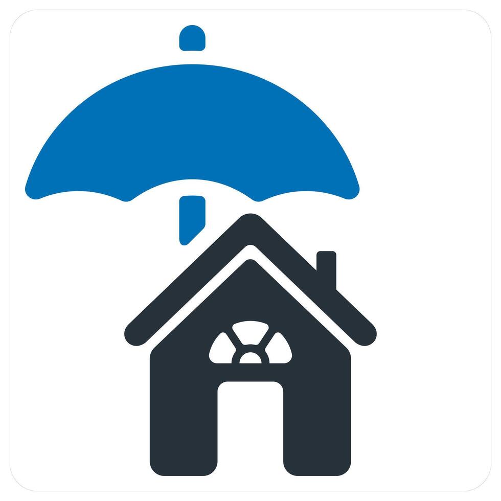 Property Insurance concept icon in blue color vector