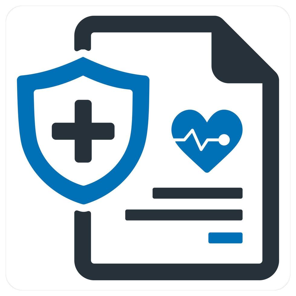Health Insurance concept icon in blue color vector