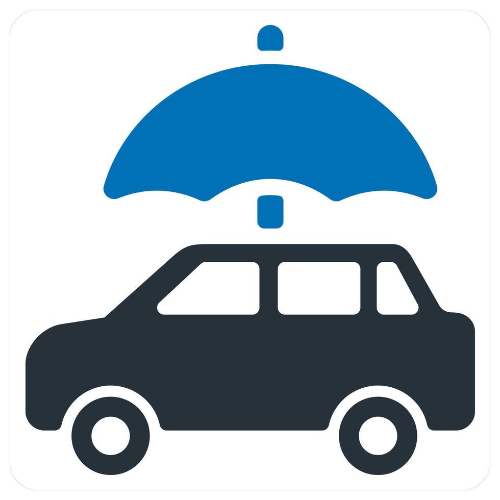 Car Insurance icon concept in blue color vector