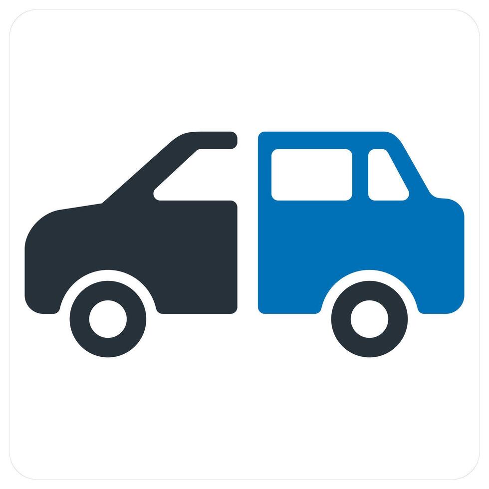 Vehicle Insurance icon concept in blue color vector