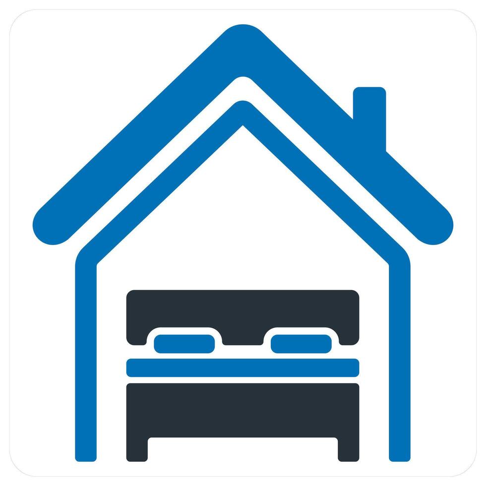 Property Insurance icon concept in blue color vector