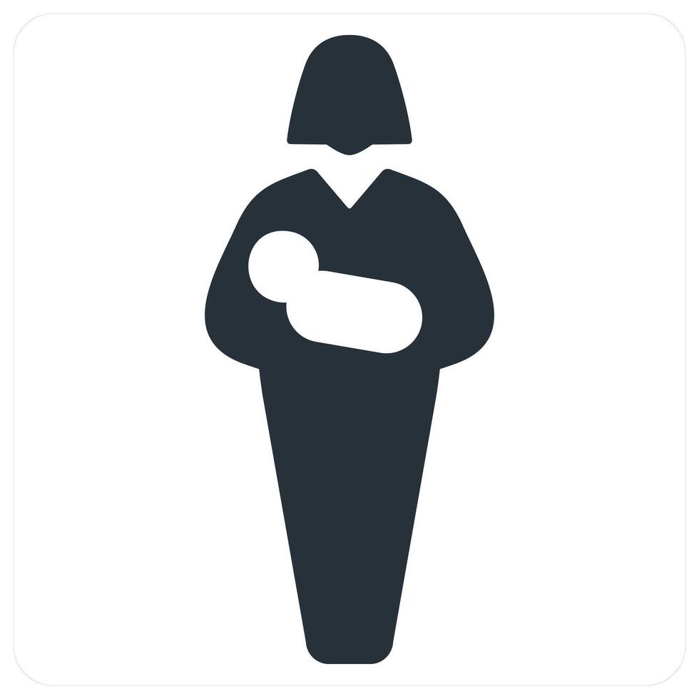 Pregnancy insurance icon concept in blue color vector