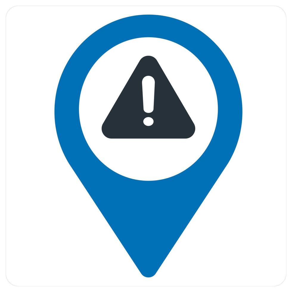 Maintenance and location icon concept in blue color vector