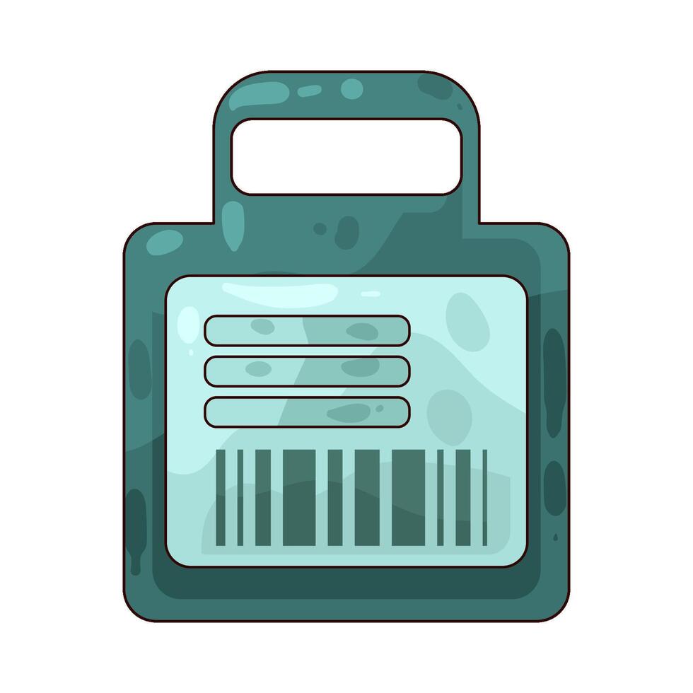 plastic label illustration vector