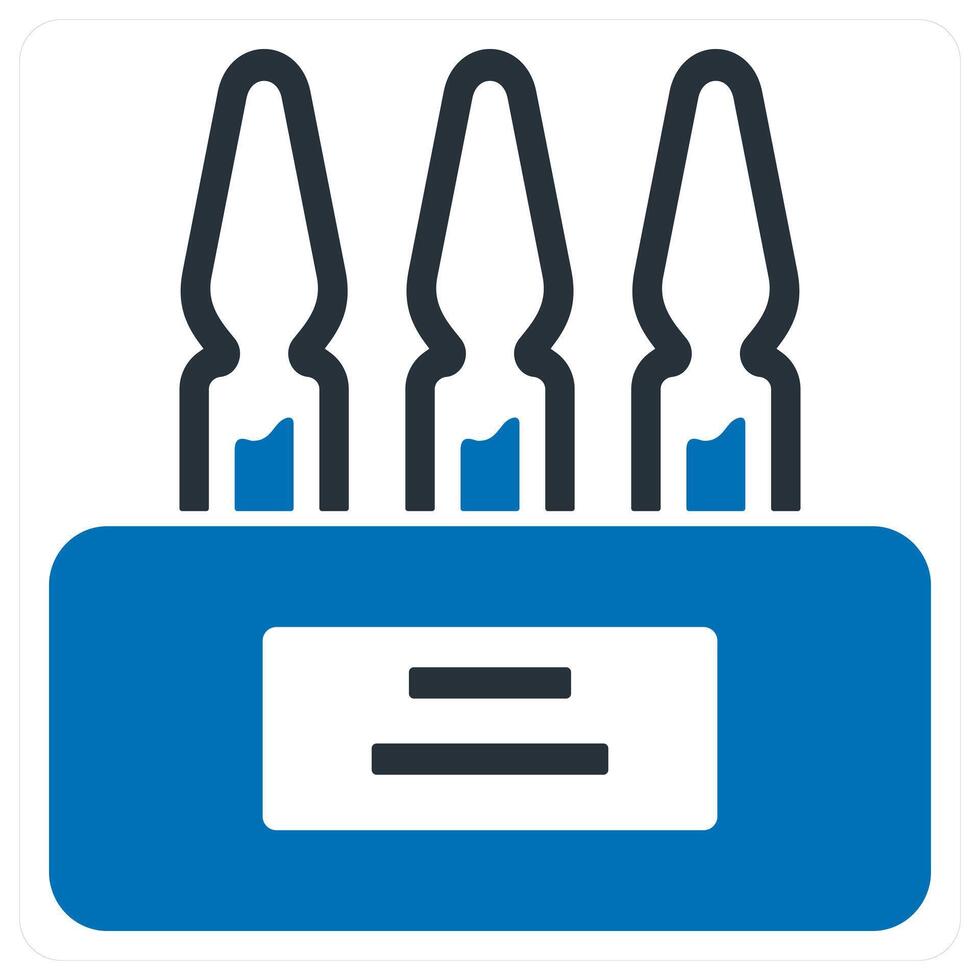 search infection and allergetic icon concept in blue color vector