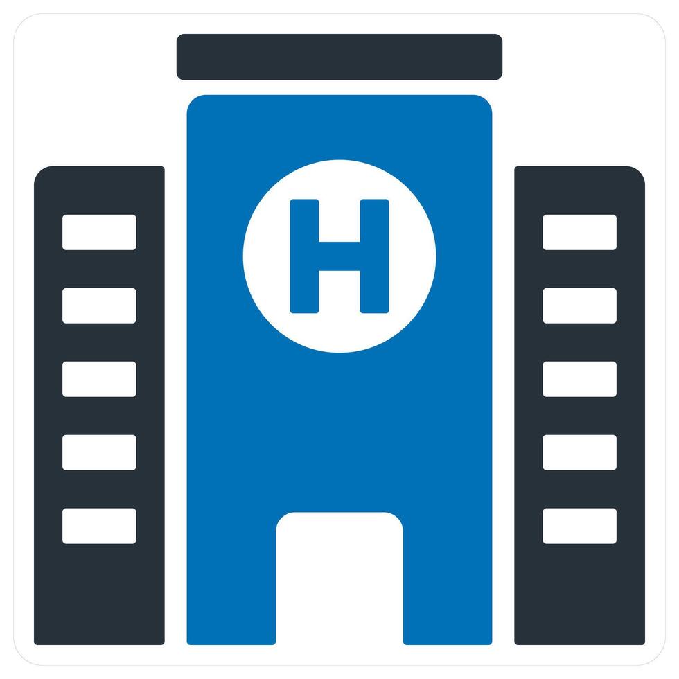 ambulance and emergency icon concept in blue color vector