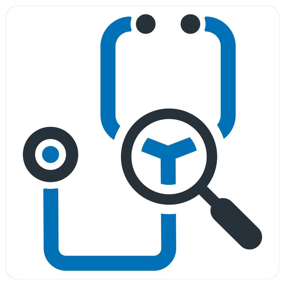 doctor on call icon concept in blue color vector