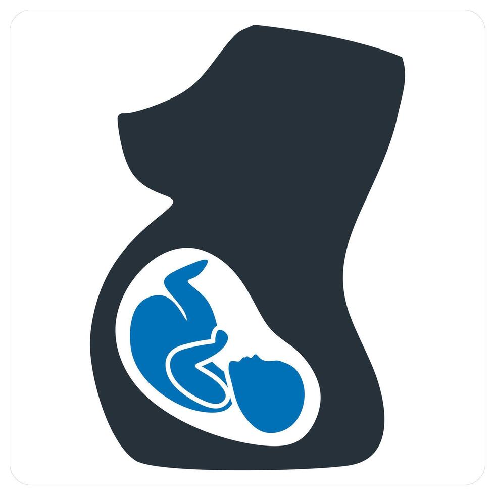 postnatal care and medical icon concept in blue color vector