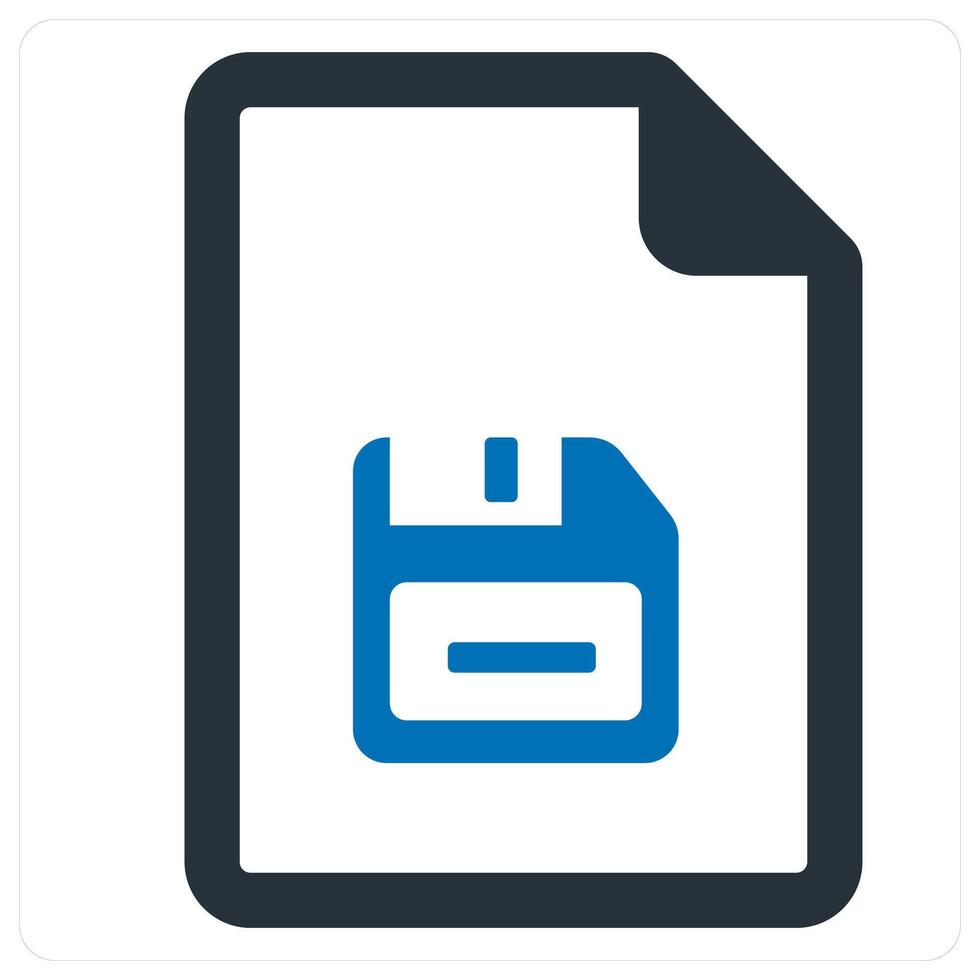 Floppy icon concept in blue color vector