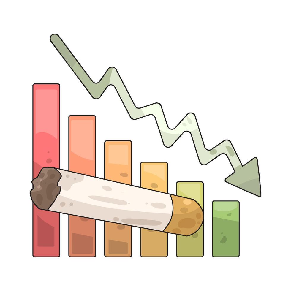 smoking chart illustration vector