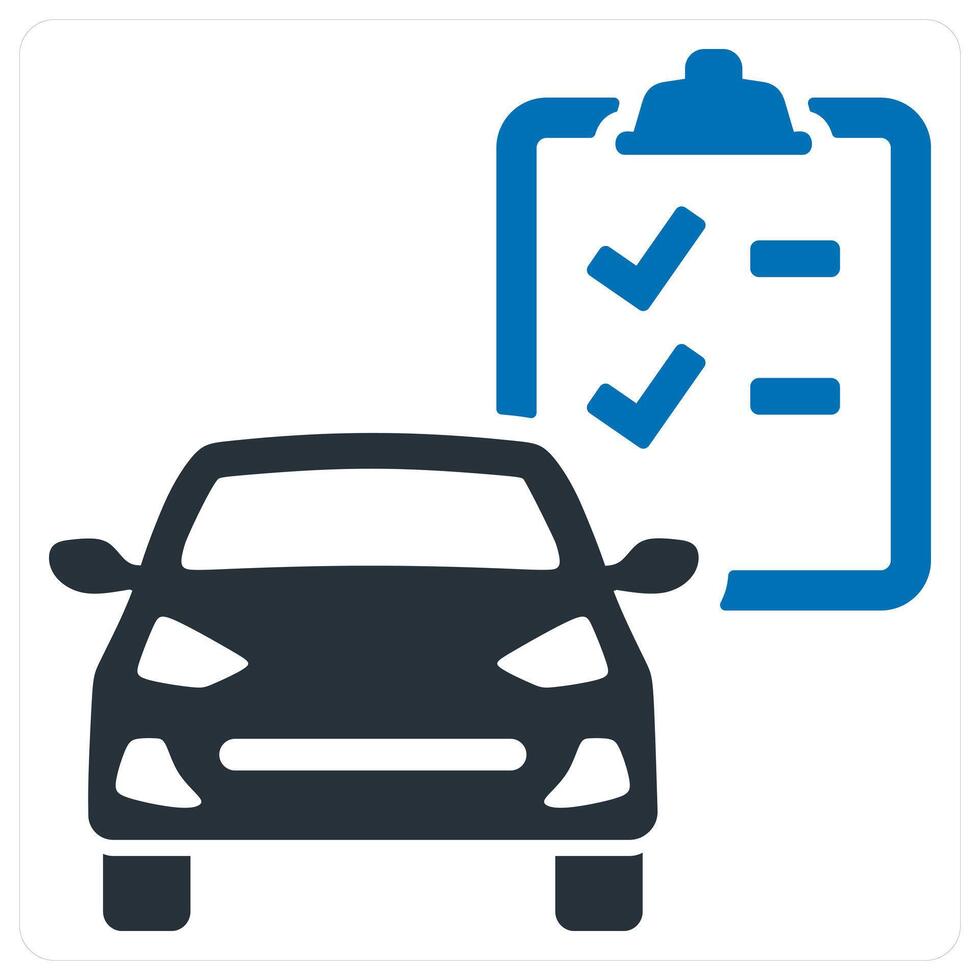 Vehicle Document icon concept in blue color vector