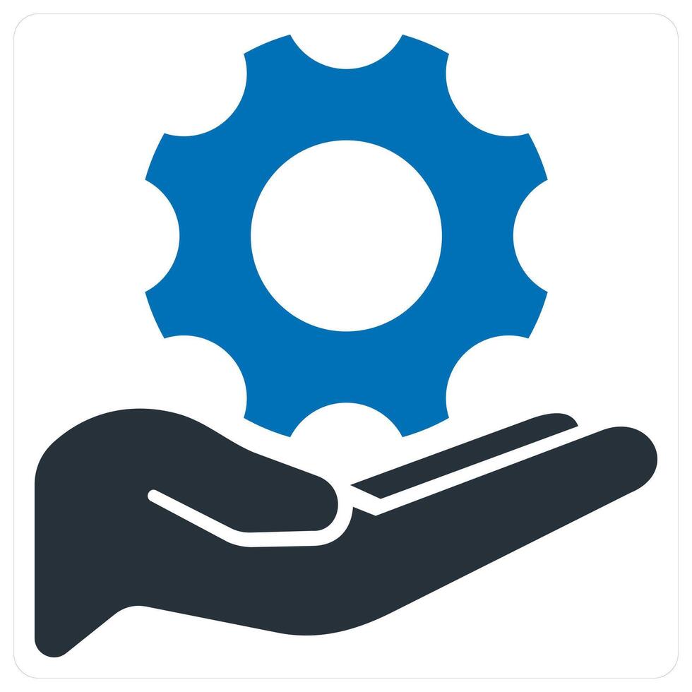 Configuration icon concept in blue color vector