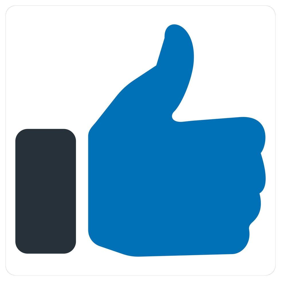 Like icon concept in blue color vector