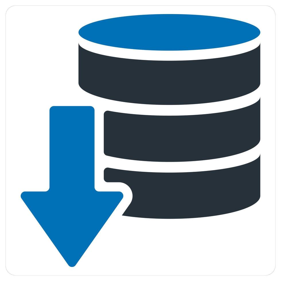 Download Database icon in blue color vector