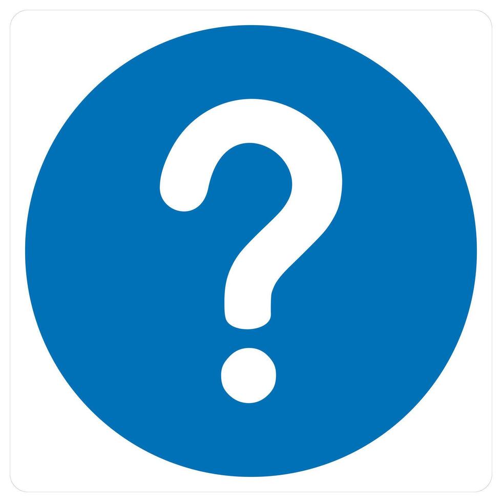 Question mark icon concept in blue color vector