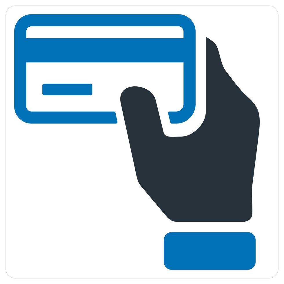 Card Payment and payment icon concept in blue color vector