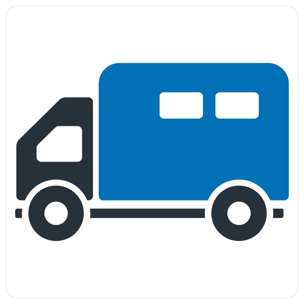 Truck Transport icon concept in blue color vector