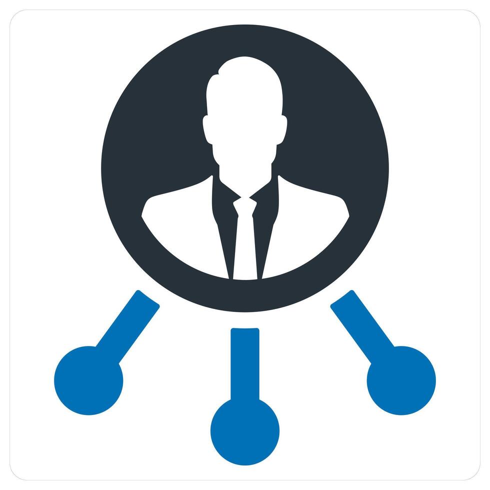 User Network icon concept in blue color vector