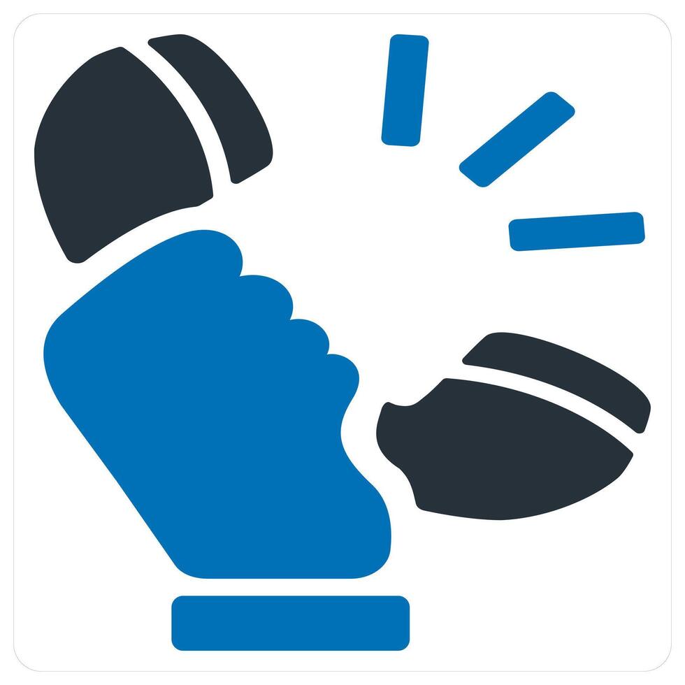 Receiver icon concept in blue color vector