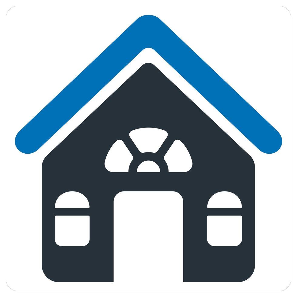 Working man icon concept in blue color vector