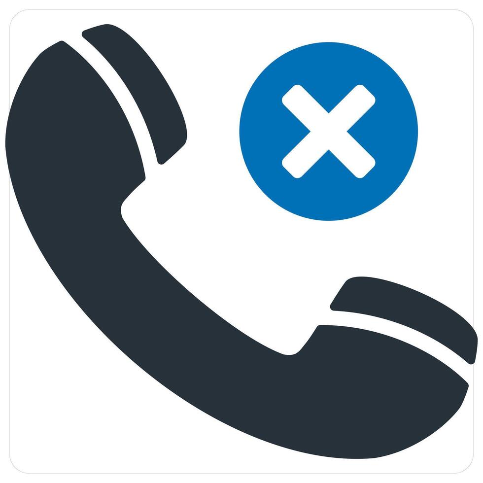 Wrong Call icon concept in blue color vector