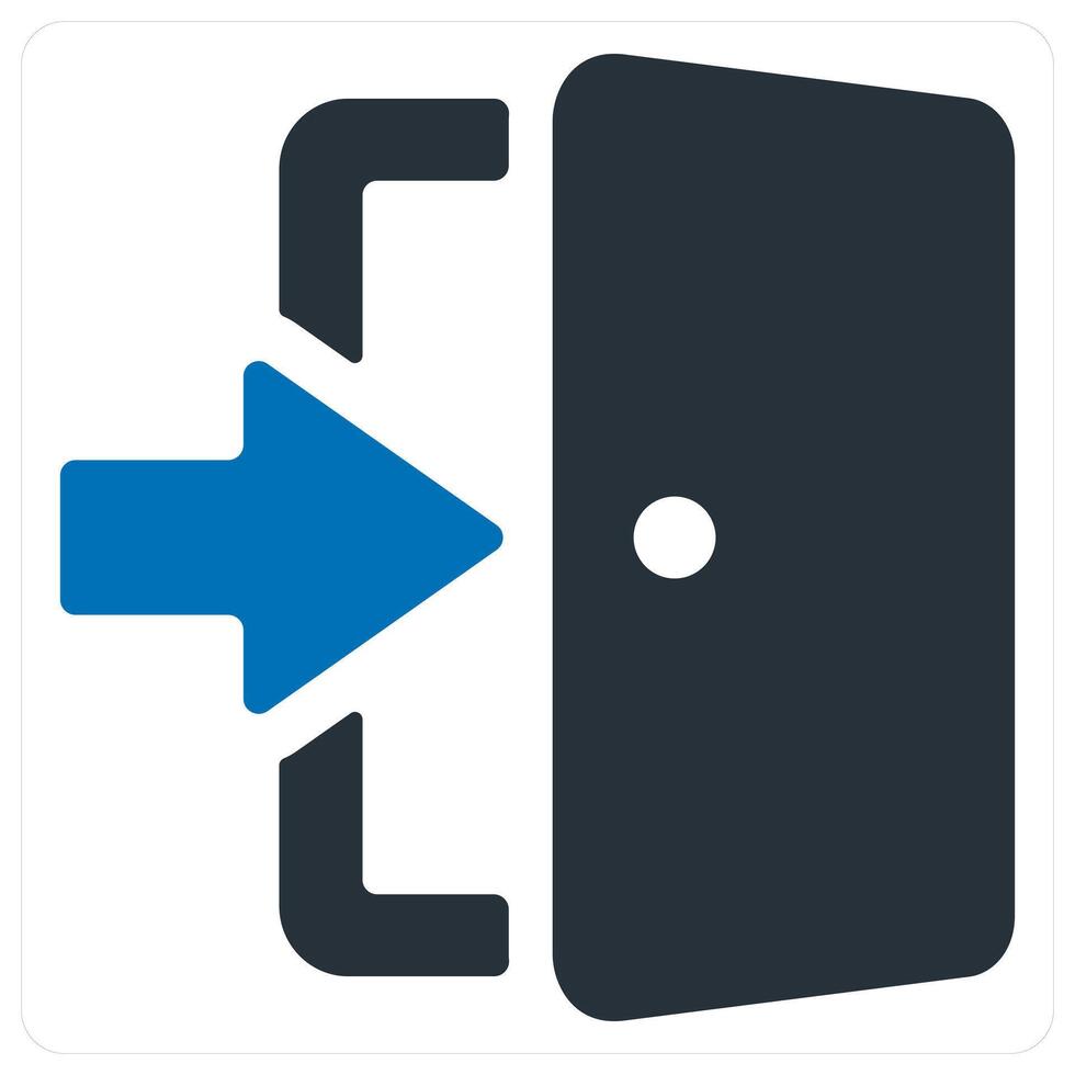 Exit Door icon concept in blue color vector