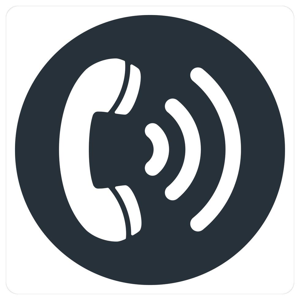 Calling icon concept in blue color vector
