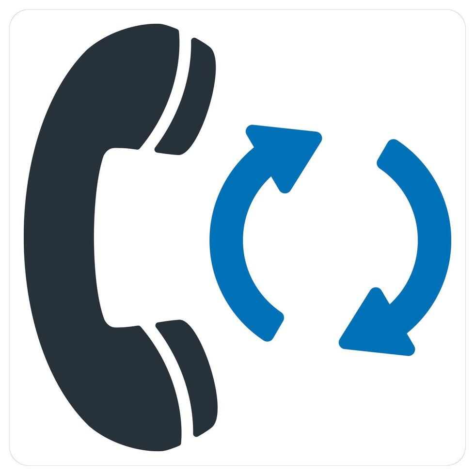 Call Transfer icon concept in blue color vector