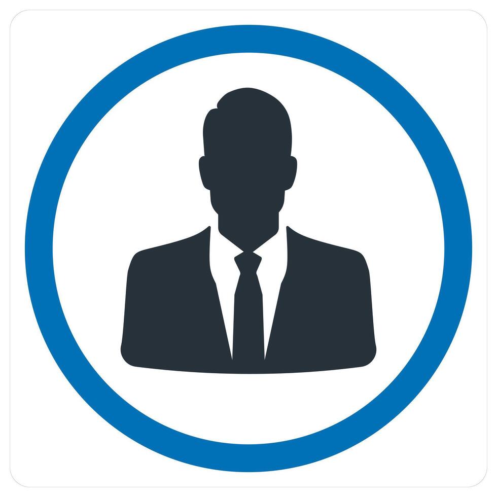 User Profile and profile icon concept in blue color vector