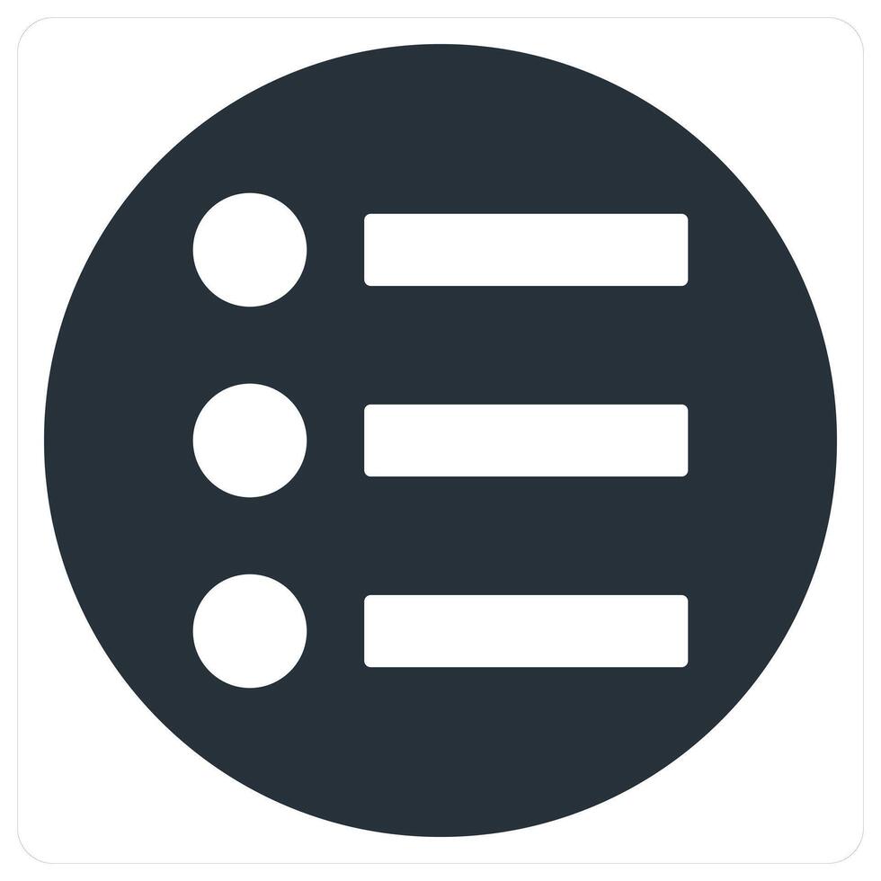 Bullet list icon concept in blue color vector