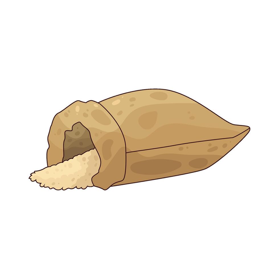 rice bag illustration vector