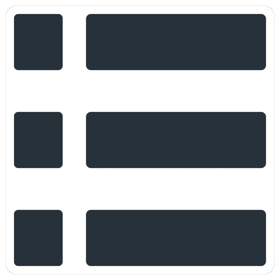 List and points icon concept in blue color vector