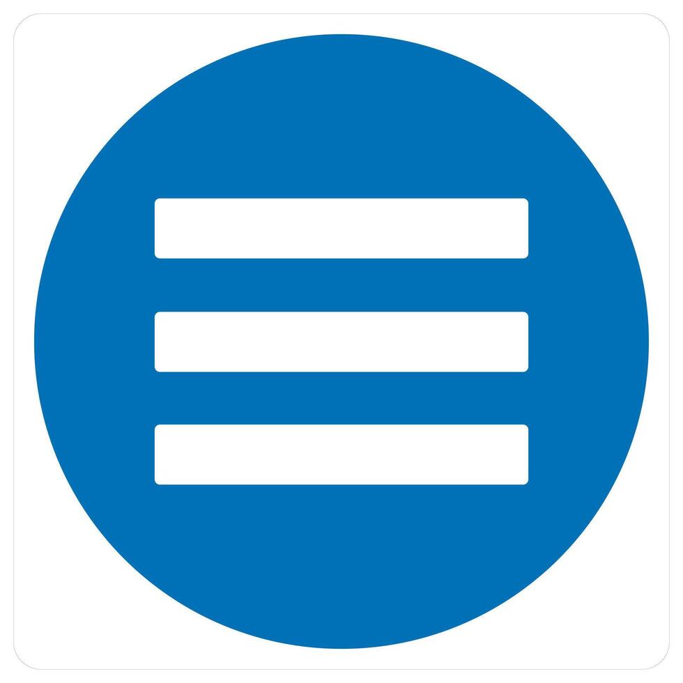 Mobile Menu icon concept in blue color vector