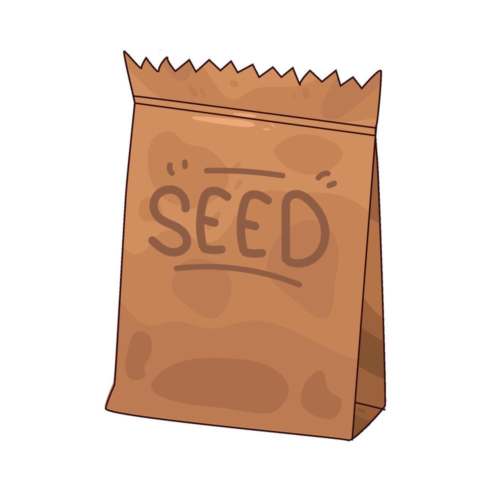 illustration of seed bag vector