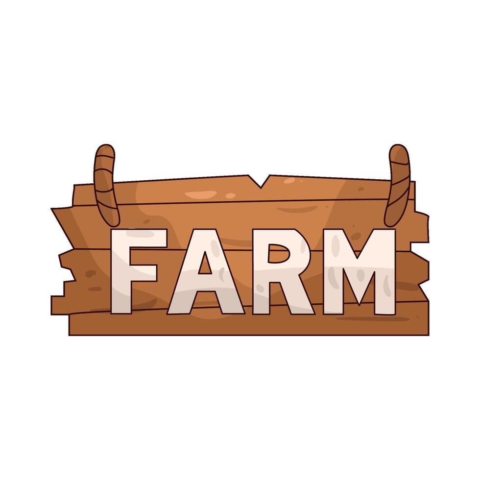 farm sign illustration vector