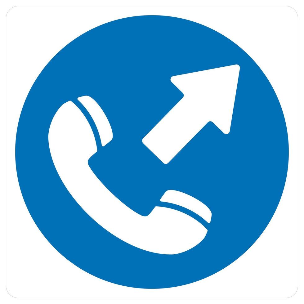 Call Forward and phone icon concept in blue color vector