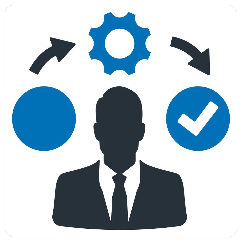 Right Management icon concept in blue color vector