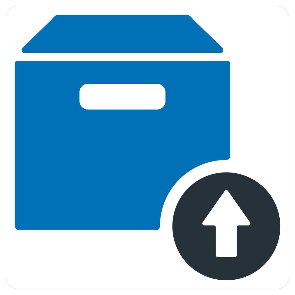 Upload box concept vector