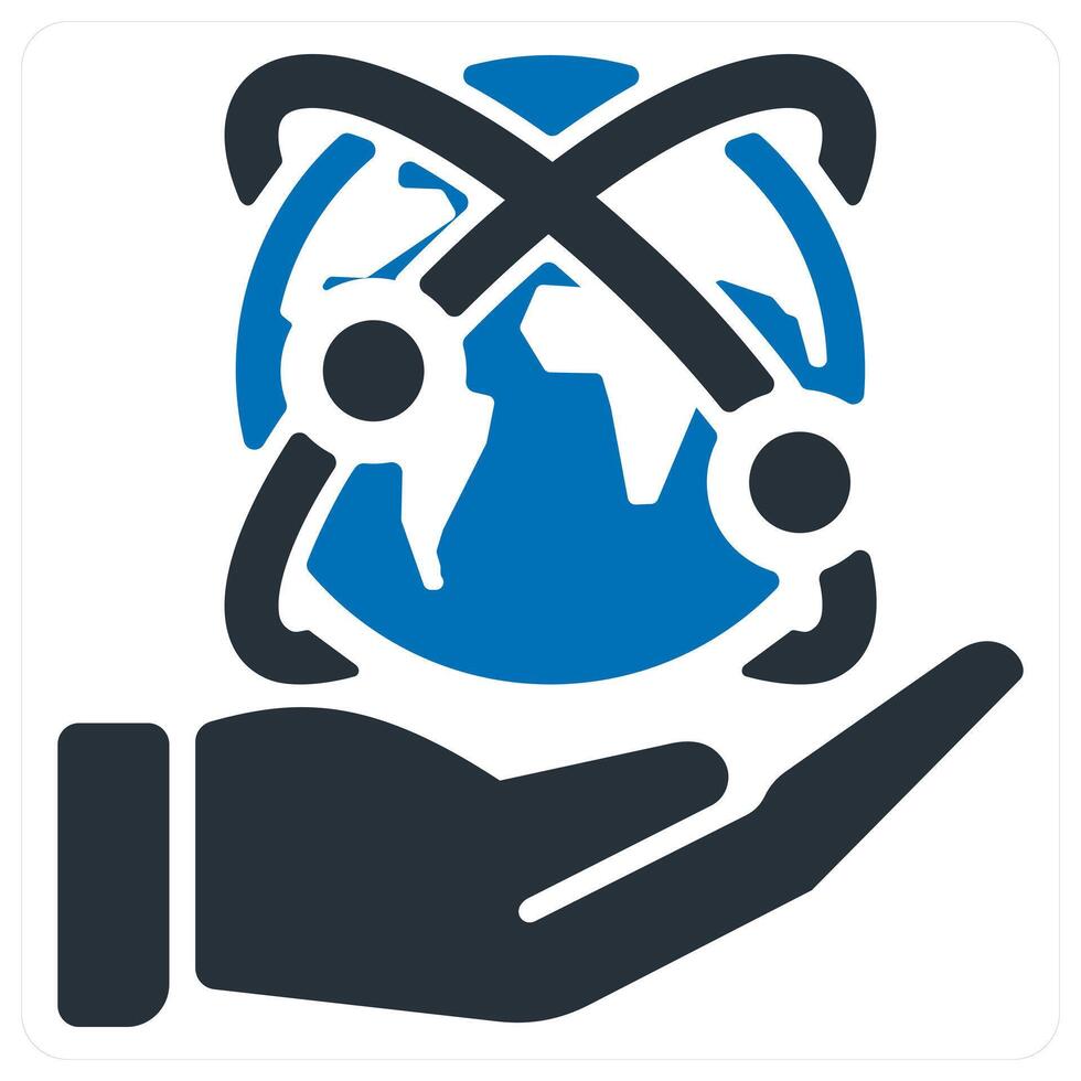 Save Earth icon concept vector