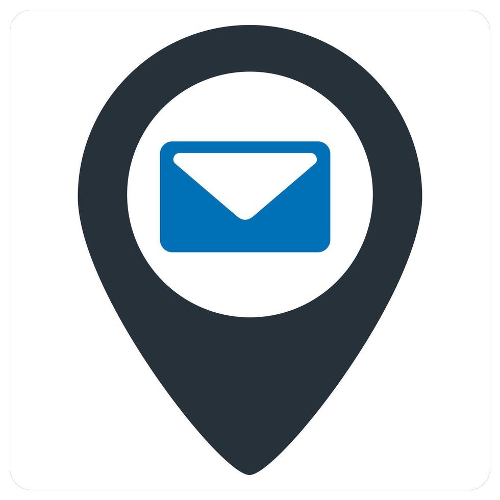 Message location icon concept in blue color vector