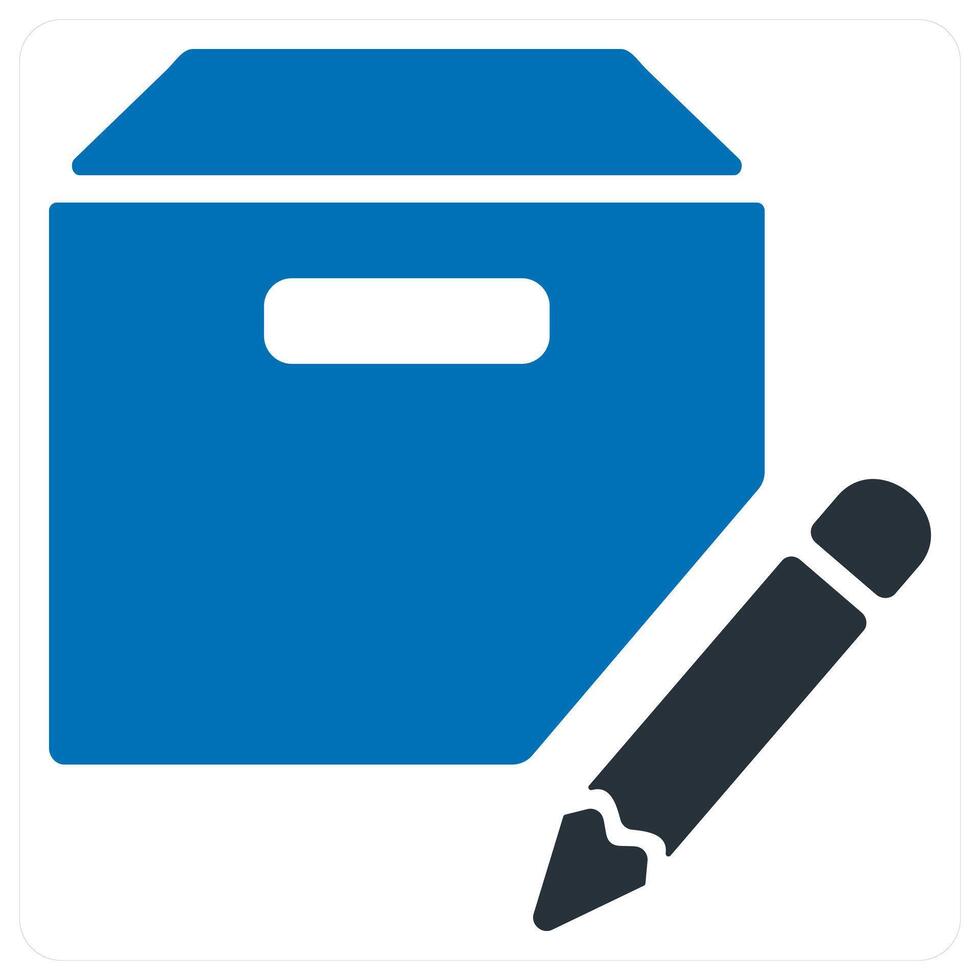 Edit box icon concept vector