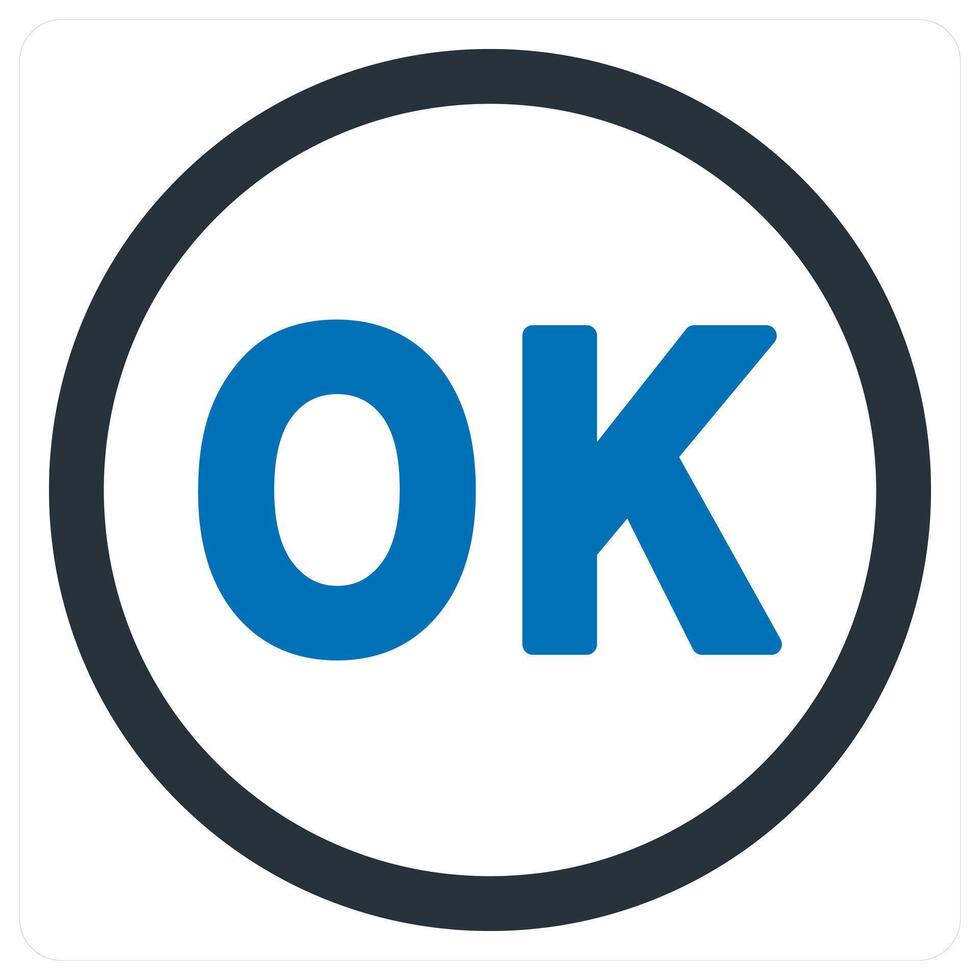 OK icon concept vector